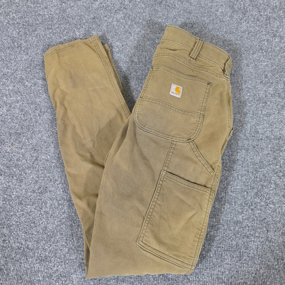 Carhartt Relaxed Fit Double Front Carpenter Pants Brown Womens Tagged 6 Tall
